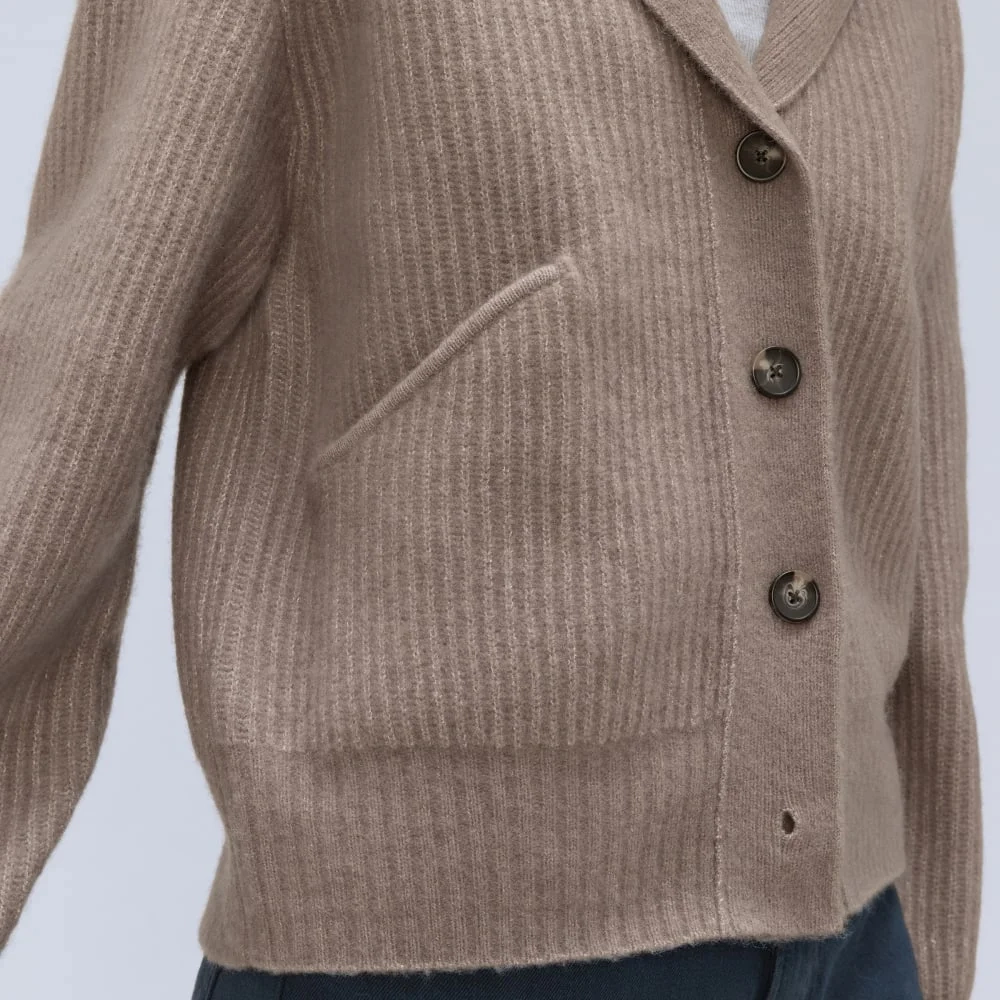 The Cozy-Stretch Hooded Cardigan | Taupe Grey (3)