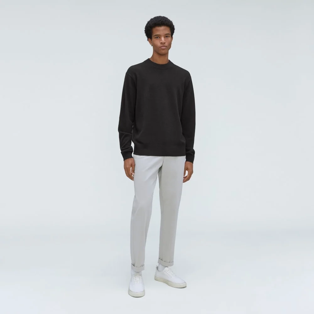 The Merino-Blend Crewneck Sweater | Black (2)