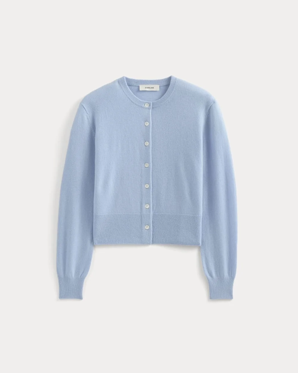 Cashmere Cropped Cardigan | Open Air Blue (3)
