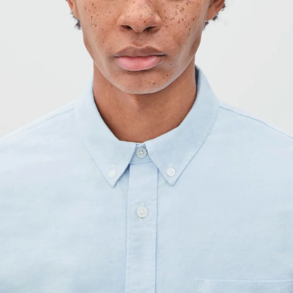 The Standard Fit Japanese Oxford Shirt | Uniform | Light Blue | Tall (2)