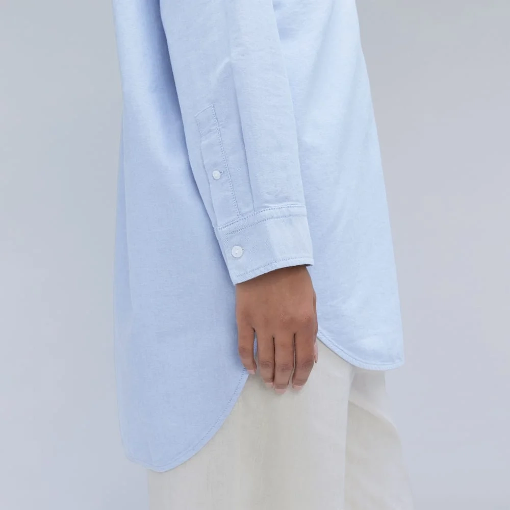 The Way Long Oxford Shirt | Light Blue (2)