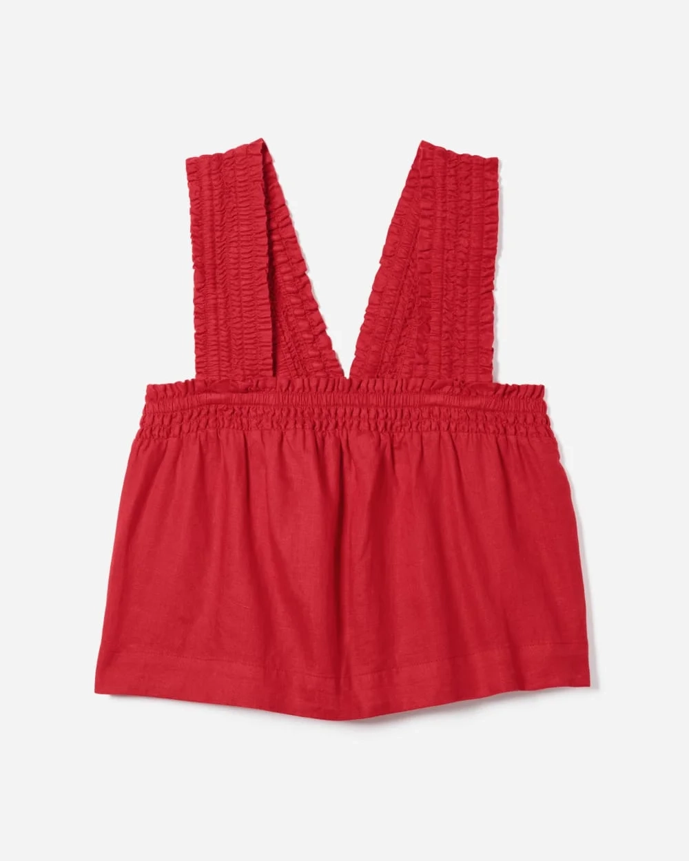 The Smocked Linen Cami | Goji Berry (3)
