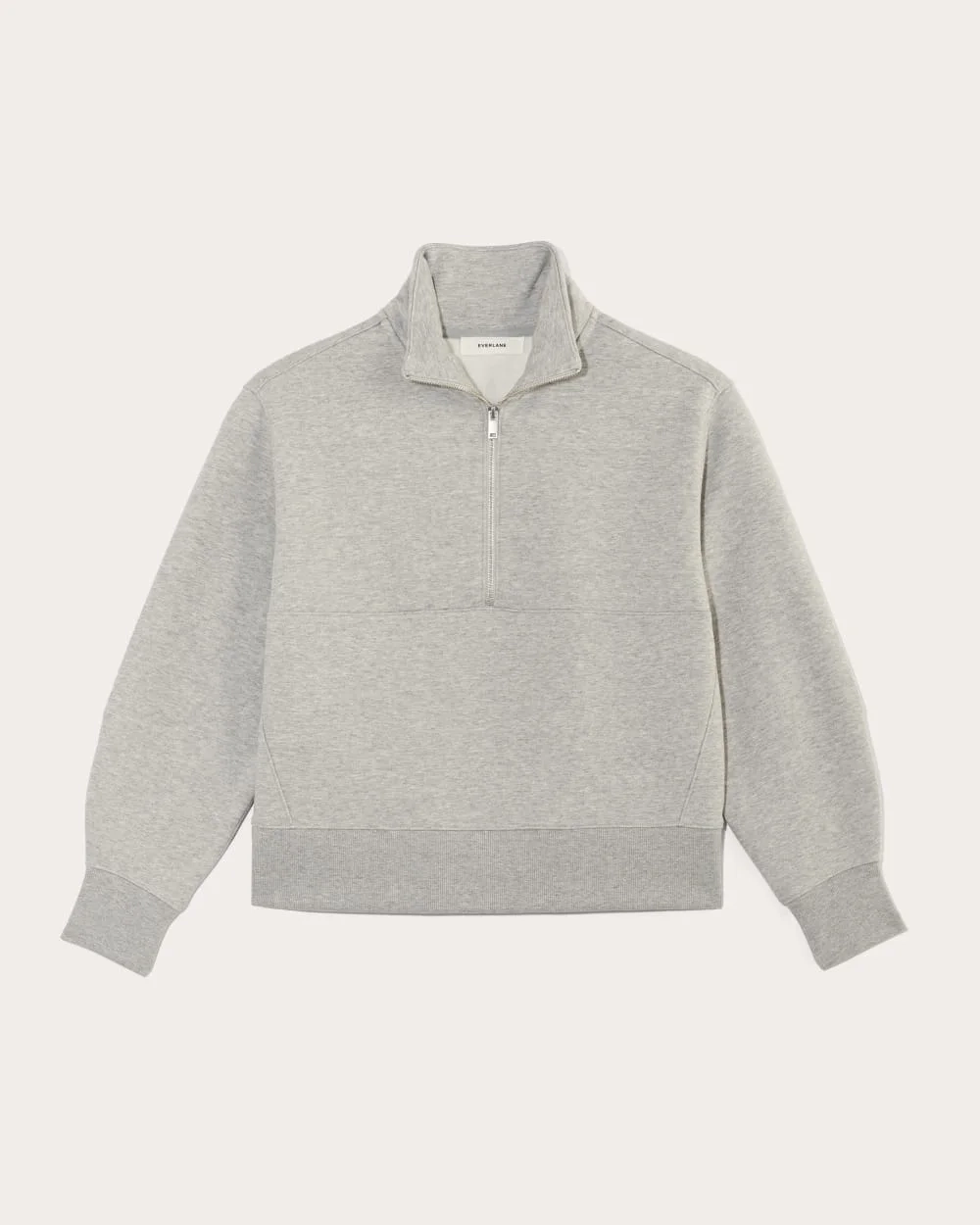 Luxe Fleece Half-Zip Sweatshirt | Heathered Grey (3)