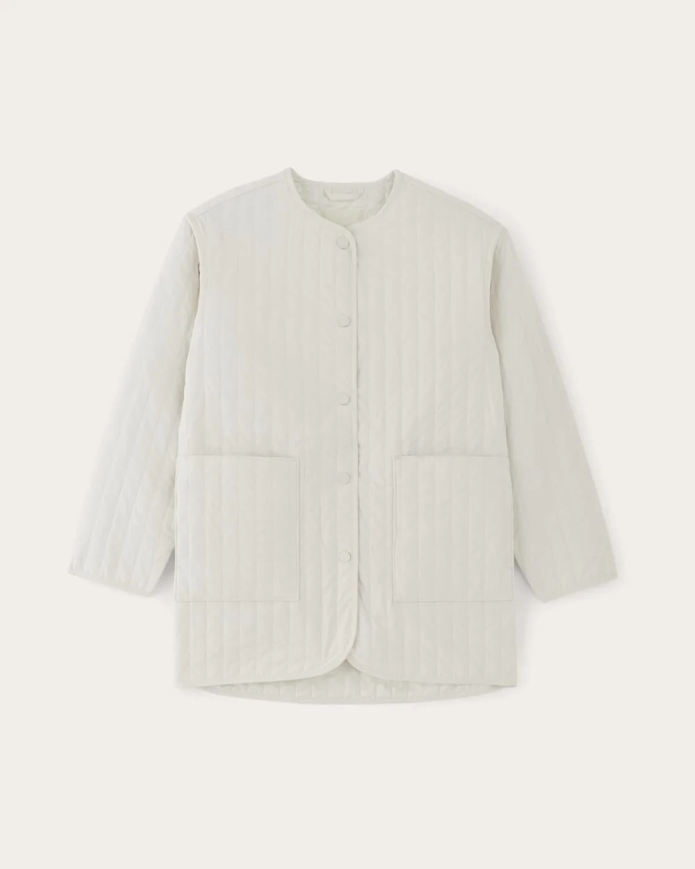 The Midi Quilted Liner | Bone (3)