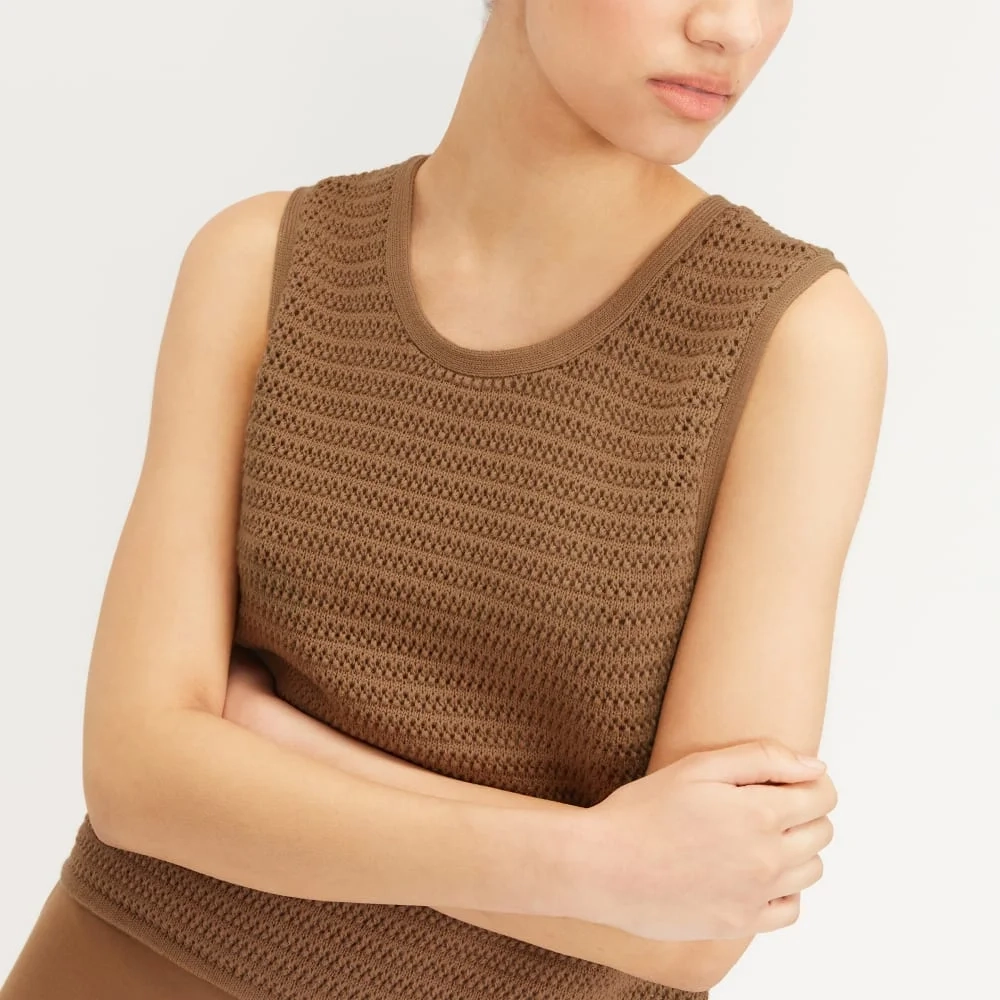 The Crochet Knit Cami | Toasted Coconut (3)