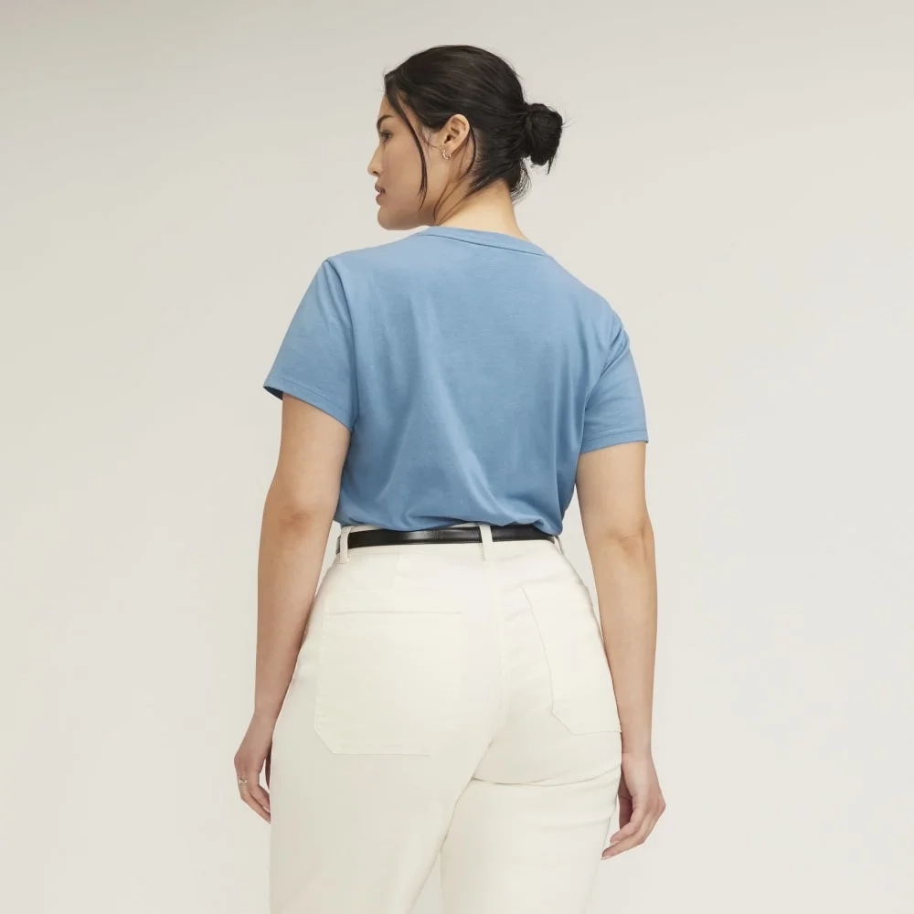 The Box-Cut Tee in Essential Cotton | Heritage Blue | No Pocket (2)