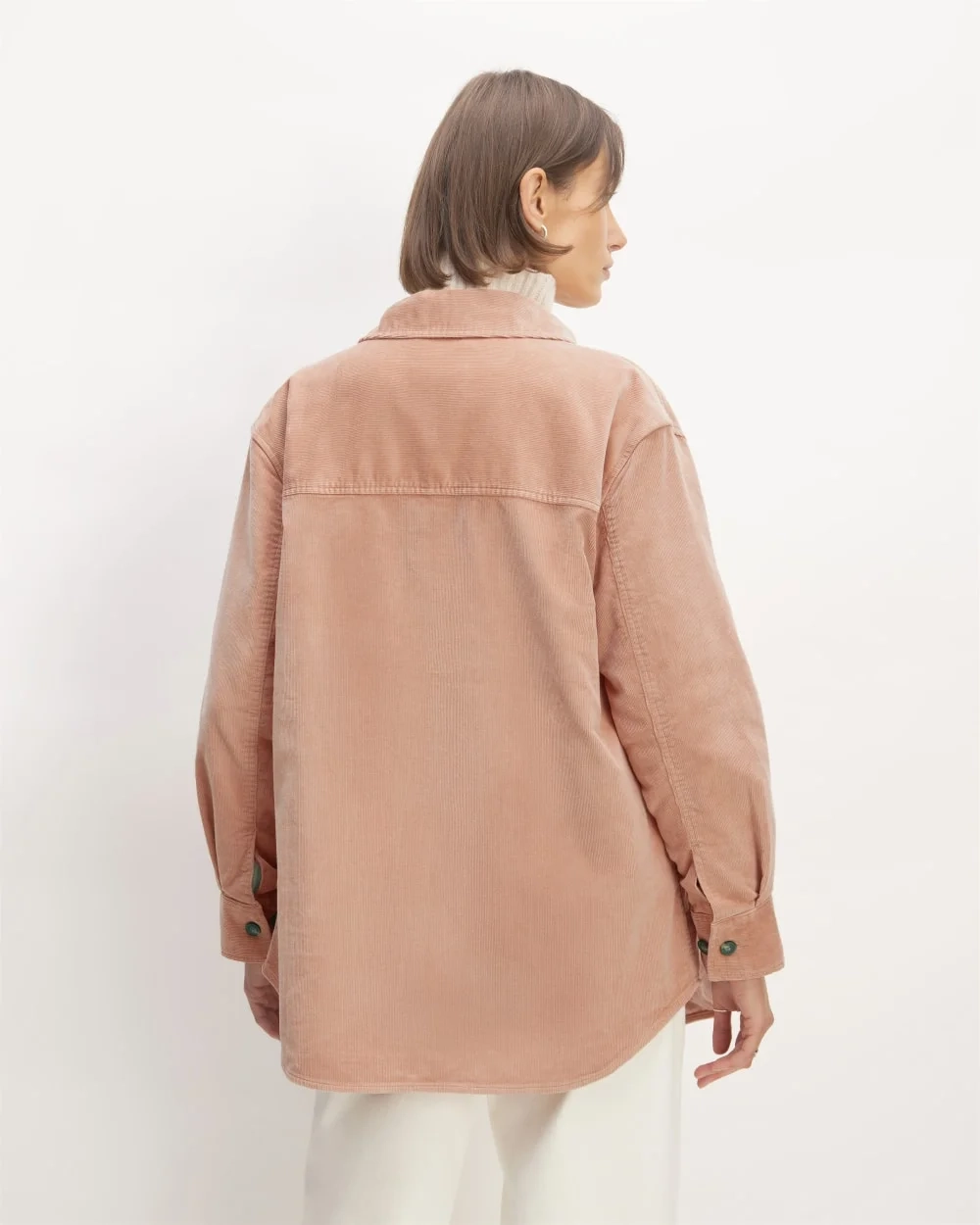 The Corduroy Oversized Shirt Jacket | Blush Pink (2)