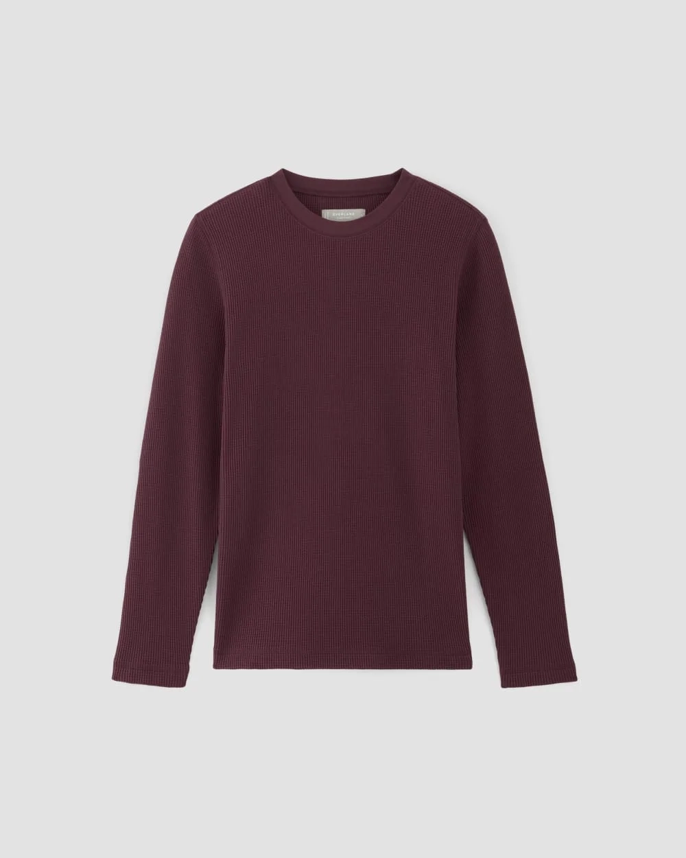 The Waffle Long-Sleeve Crew | Burgundy (2)
