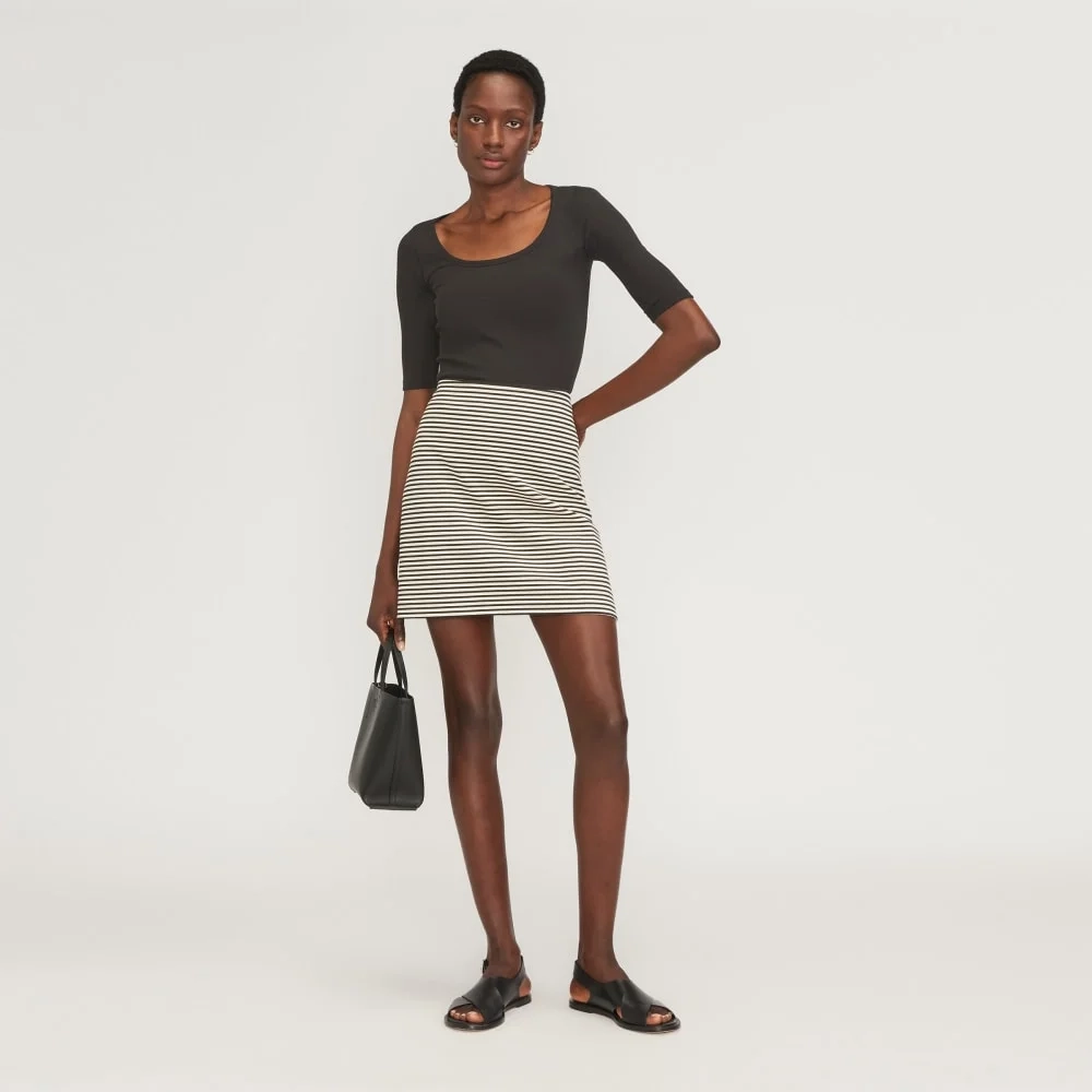The Dream Mini Skirt | Parchment / Black (2)