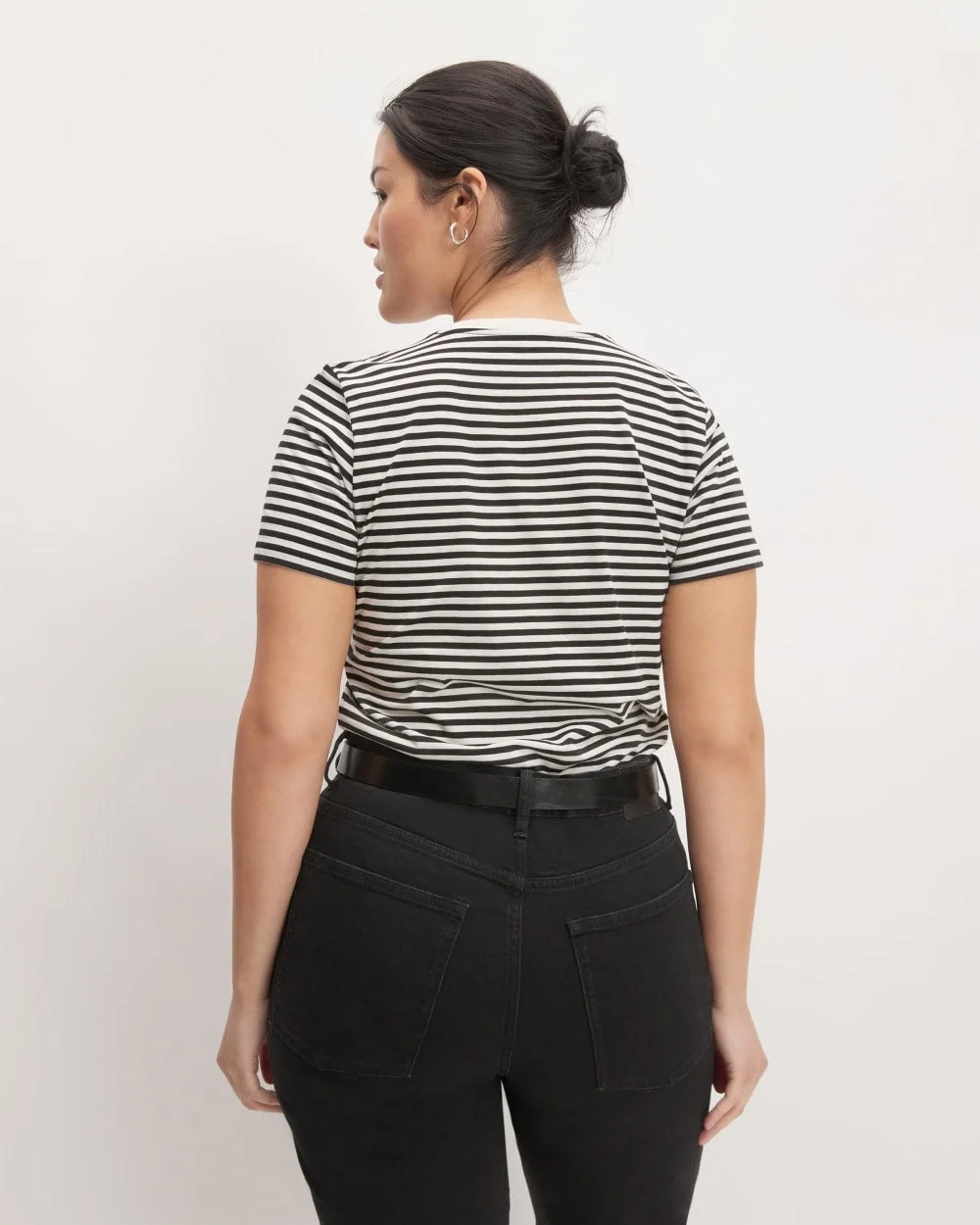 The Organic Cotton Crew Tee | Black / Bone (3)