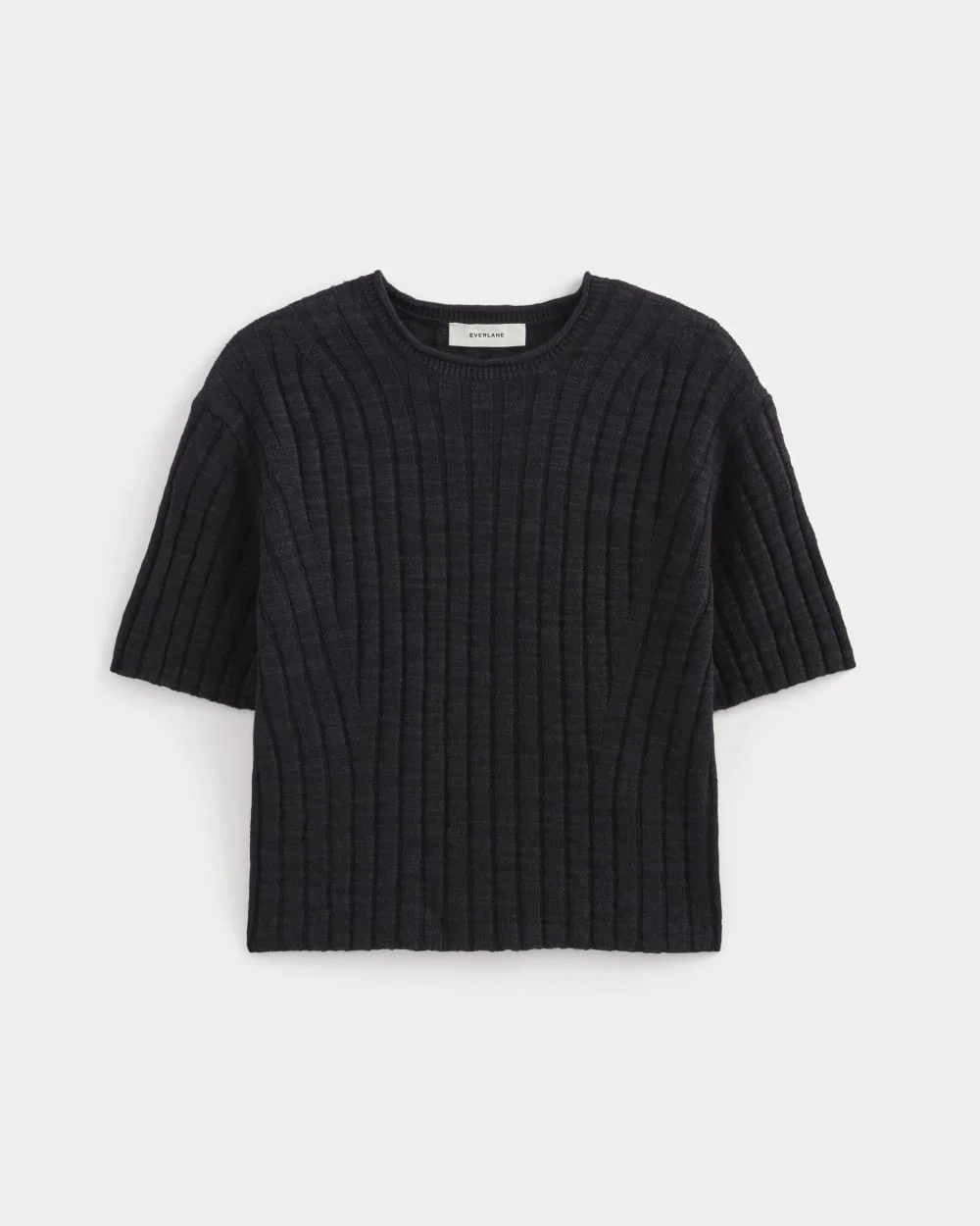 The Oversized Tee in Cotton Linen | Black (2)