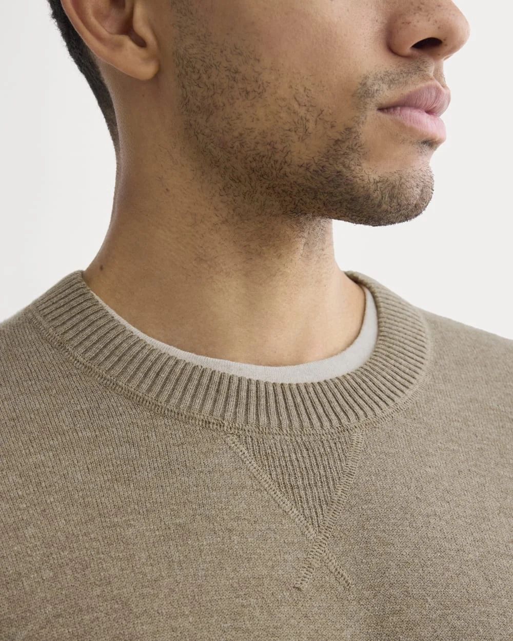 Luxe Merino Double-Knit Sweater | Taupe Melange (4)