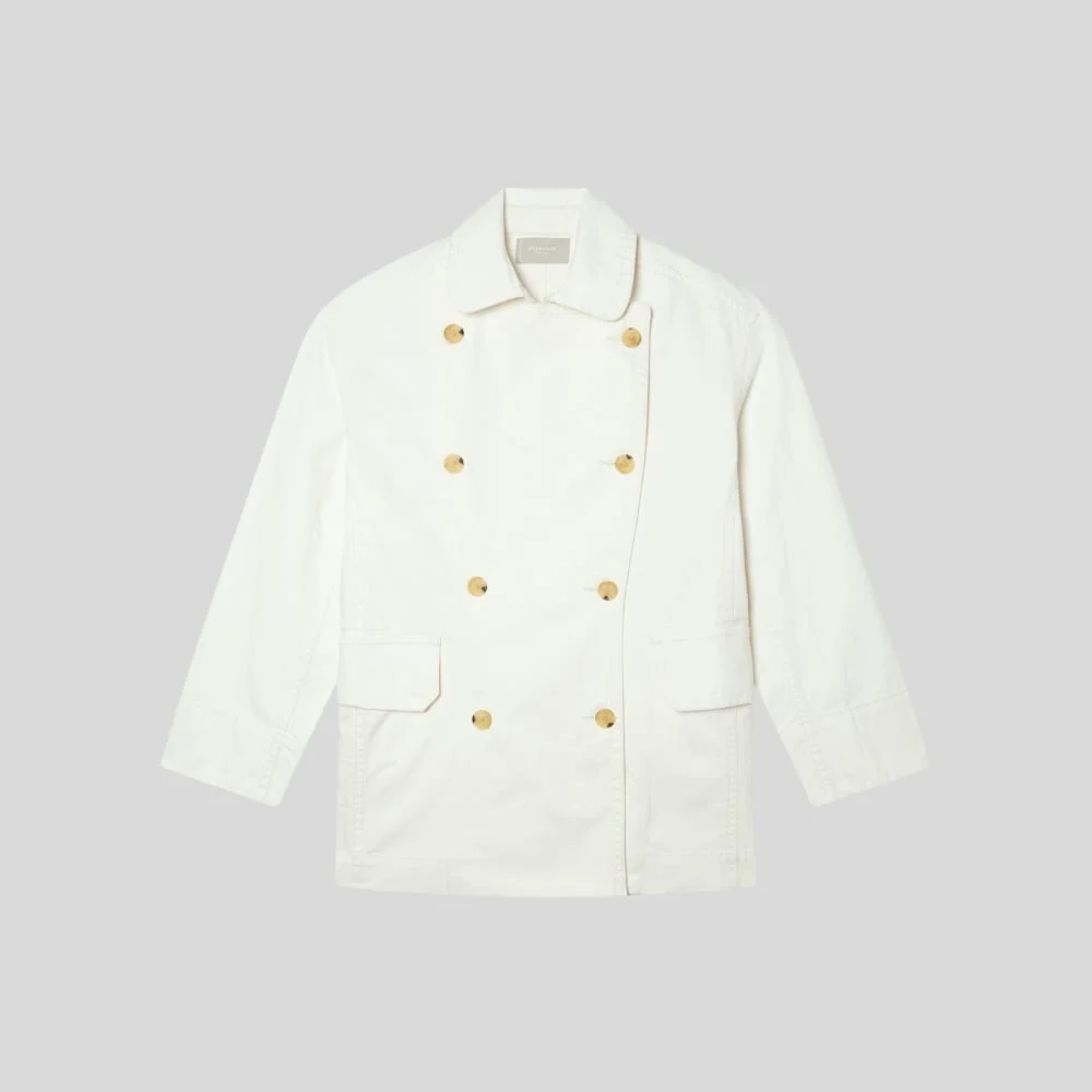 The Organic Cotton Herringbone Jacket | Bone (2)