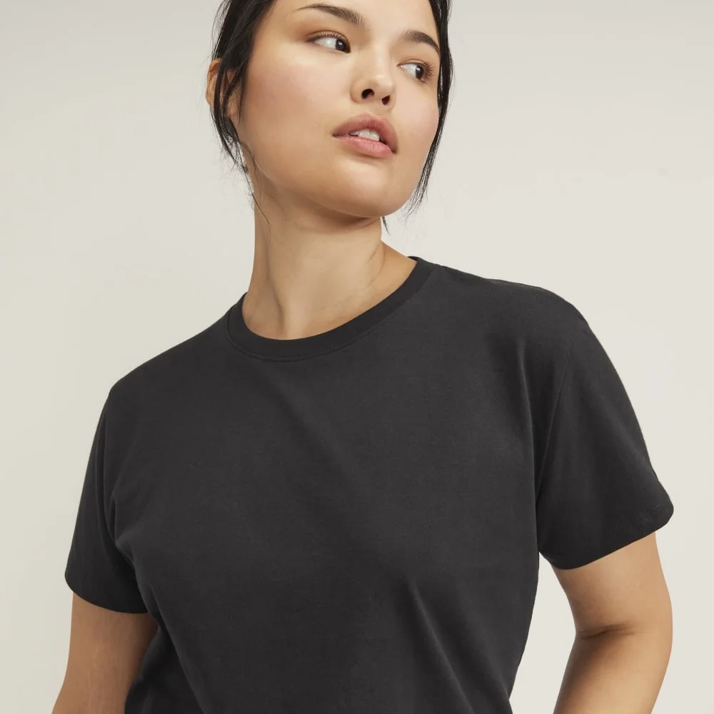 The Box-Cut Tee in Essential Cotton | Vintage Black | No Pocket (2)