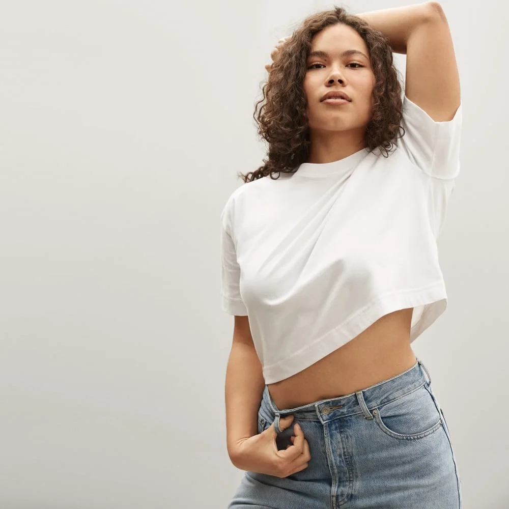 The Organic Cotton Cropped Tee | White (2)