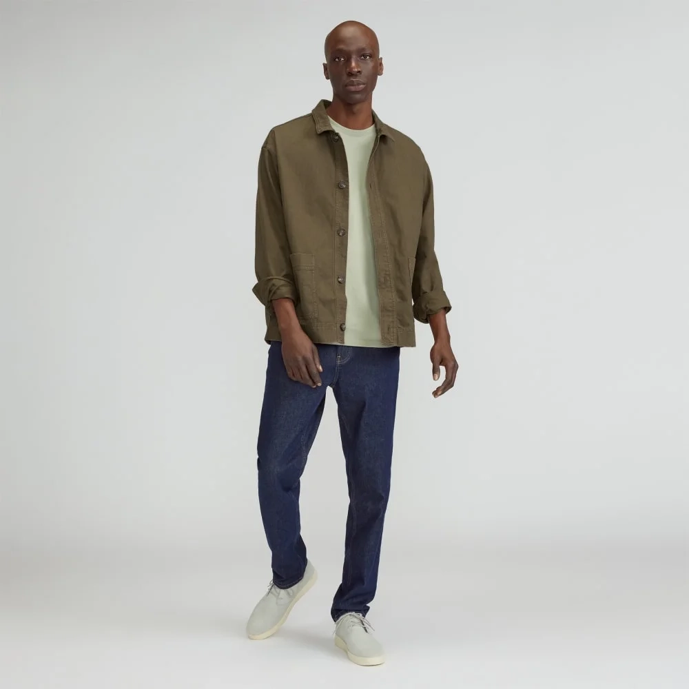 The Organic Cotton Herringbone Utility Jacket | Beech (4)