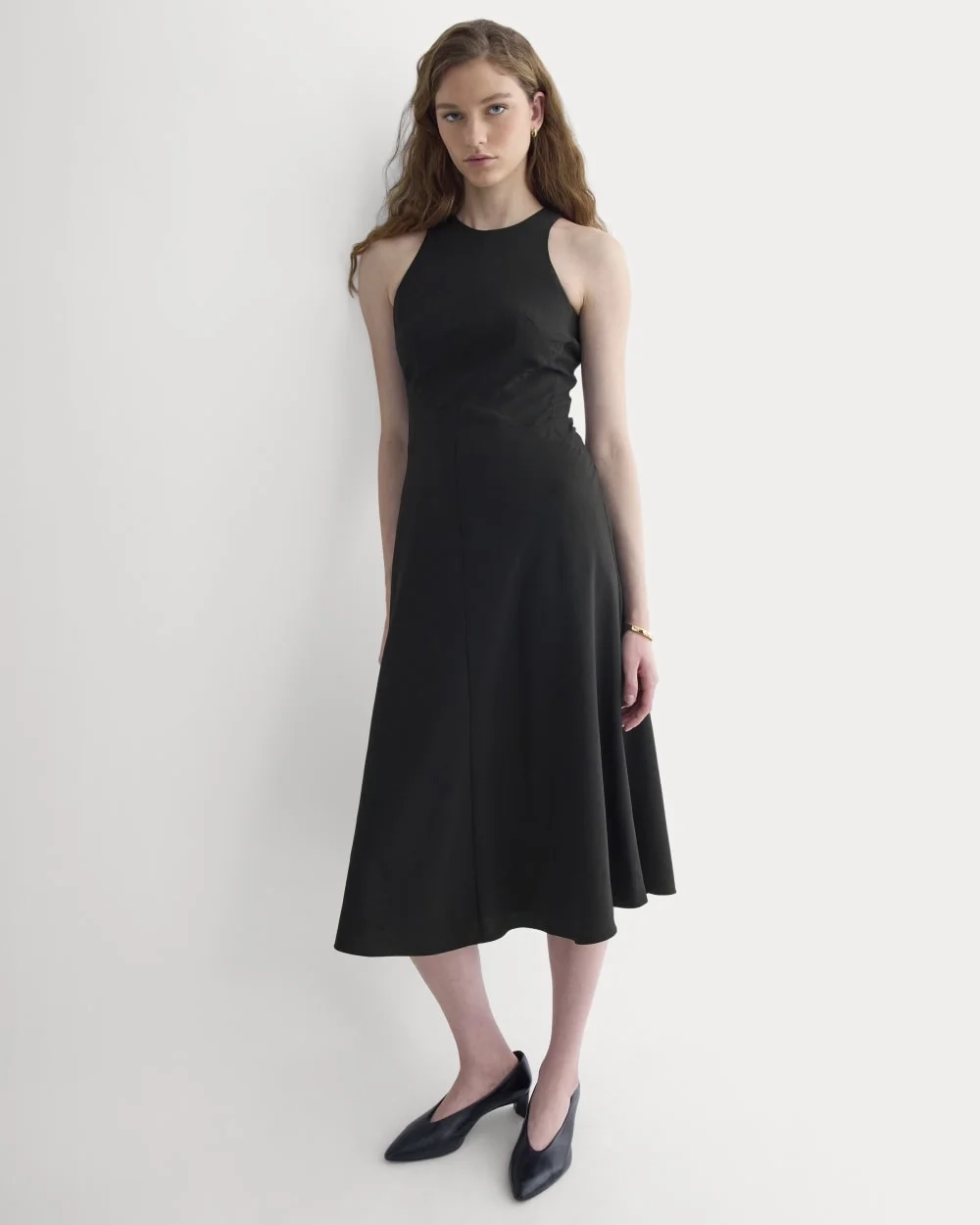 Sleeveless Seamed Dress | Black