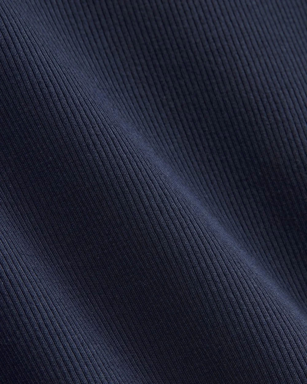 The Luxe Rib Funnel-Neck Tee | Navy (5)