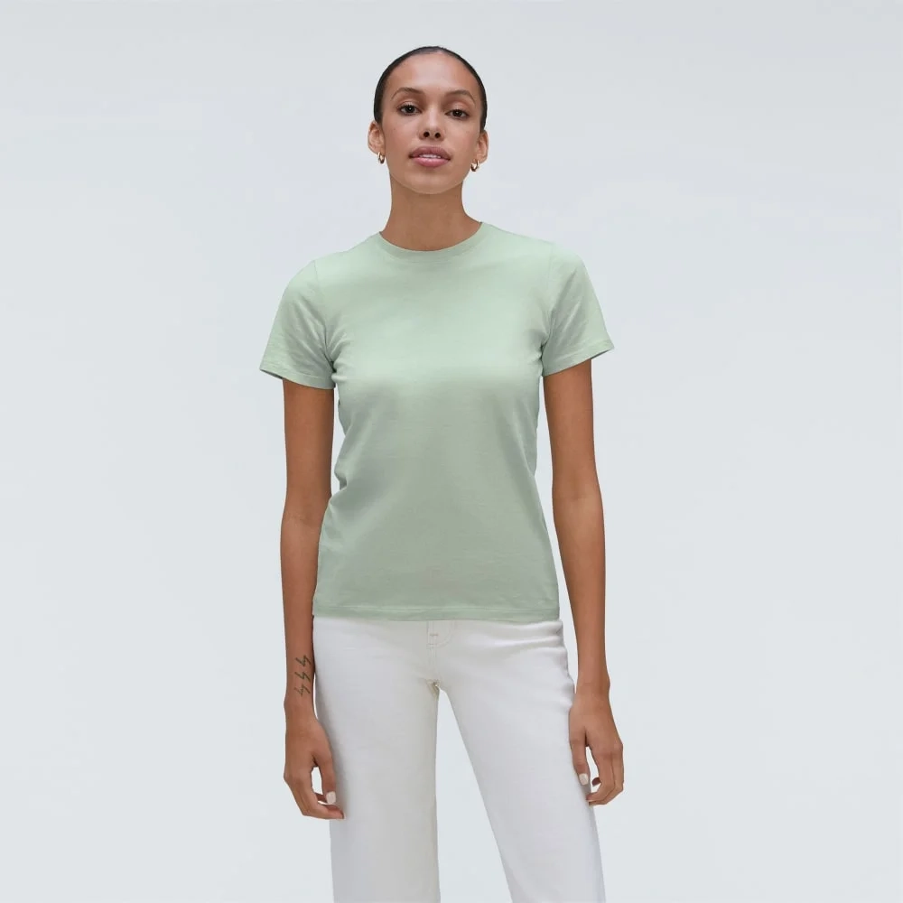 The Organic Cotton Crew Tee | Lily Green (2)