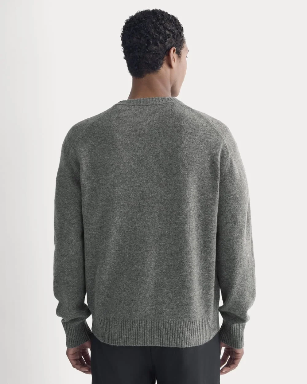 Luxe Merino Crew Cardigan | Heathered Charcoal (2)