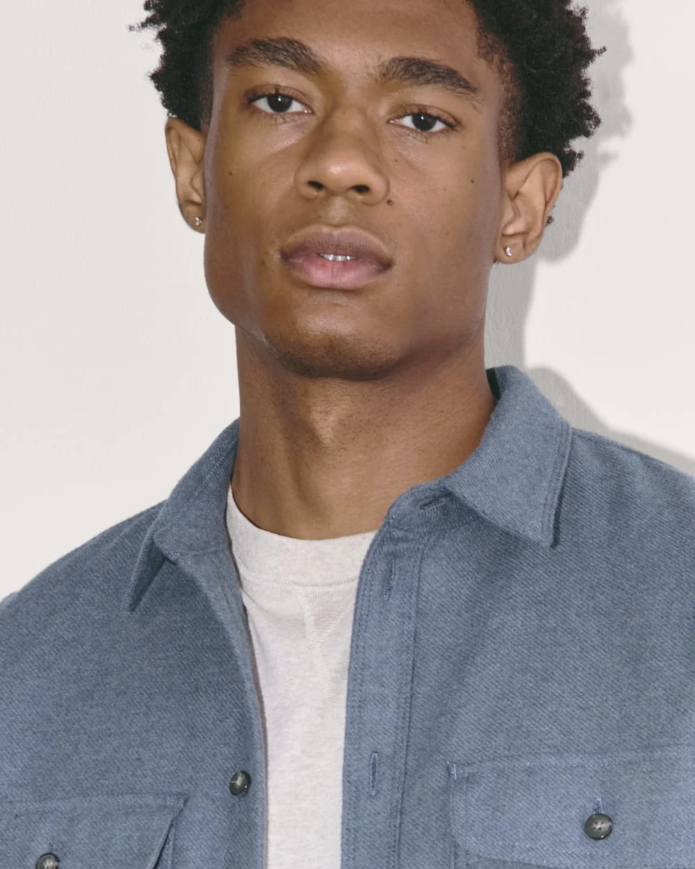 The Heavyweight Overshirt | Uniform | Heather Midnight Navy (3)