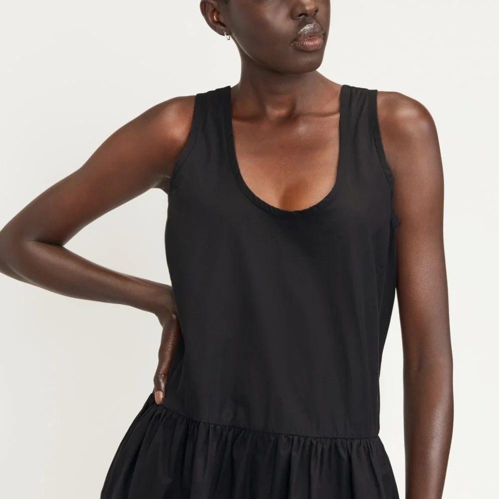 The Poplin Summer Dress | Black (4)