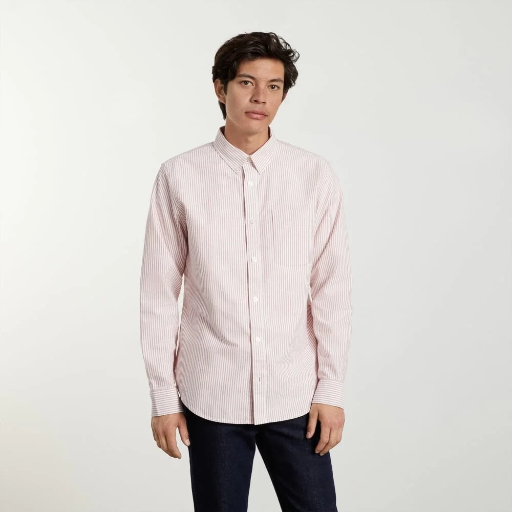 The Slim-Fit Japanese Oxford | Red / White | Regular (5)