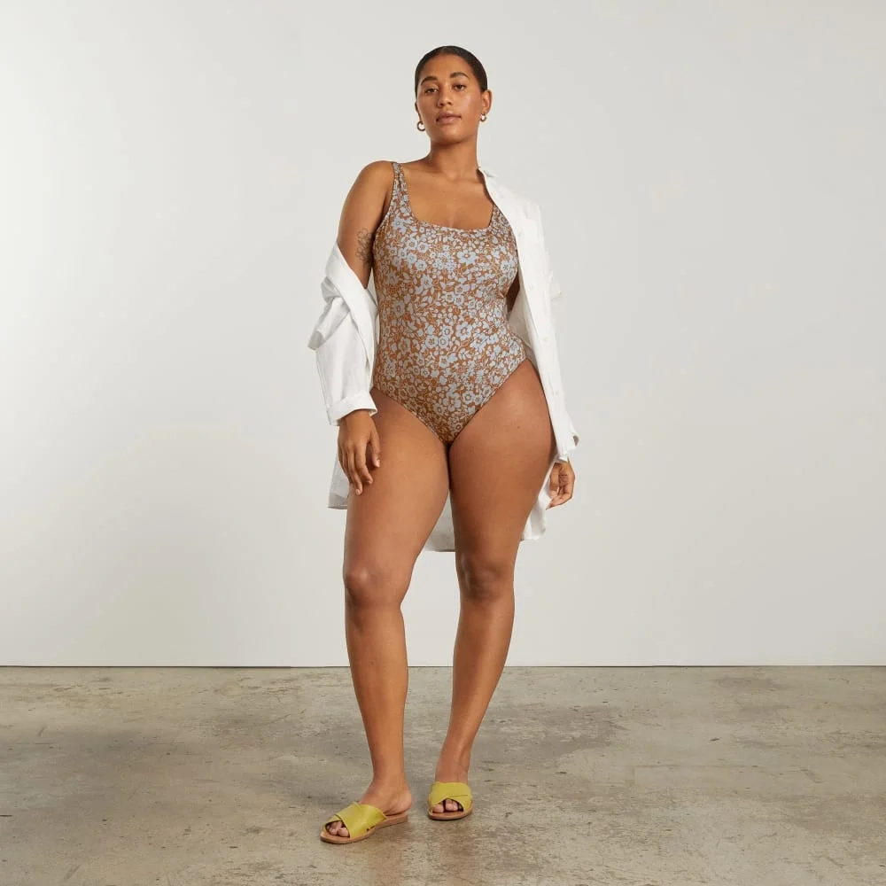 The Square-Neck One-Piece | Honey Floral (5)