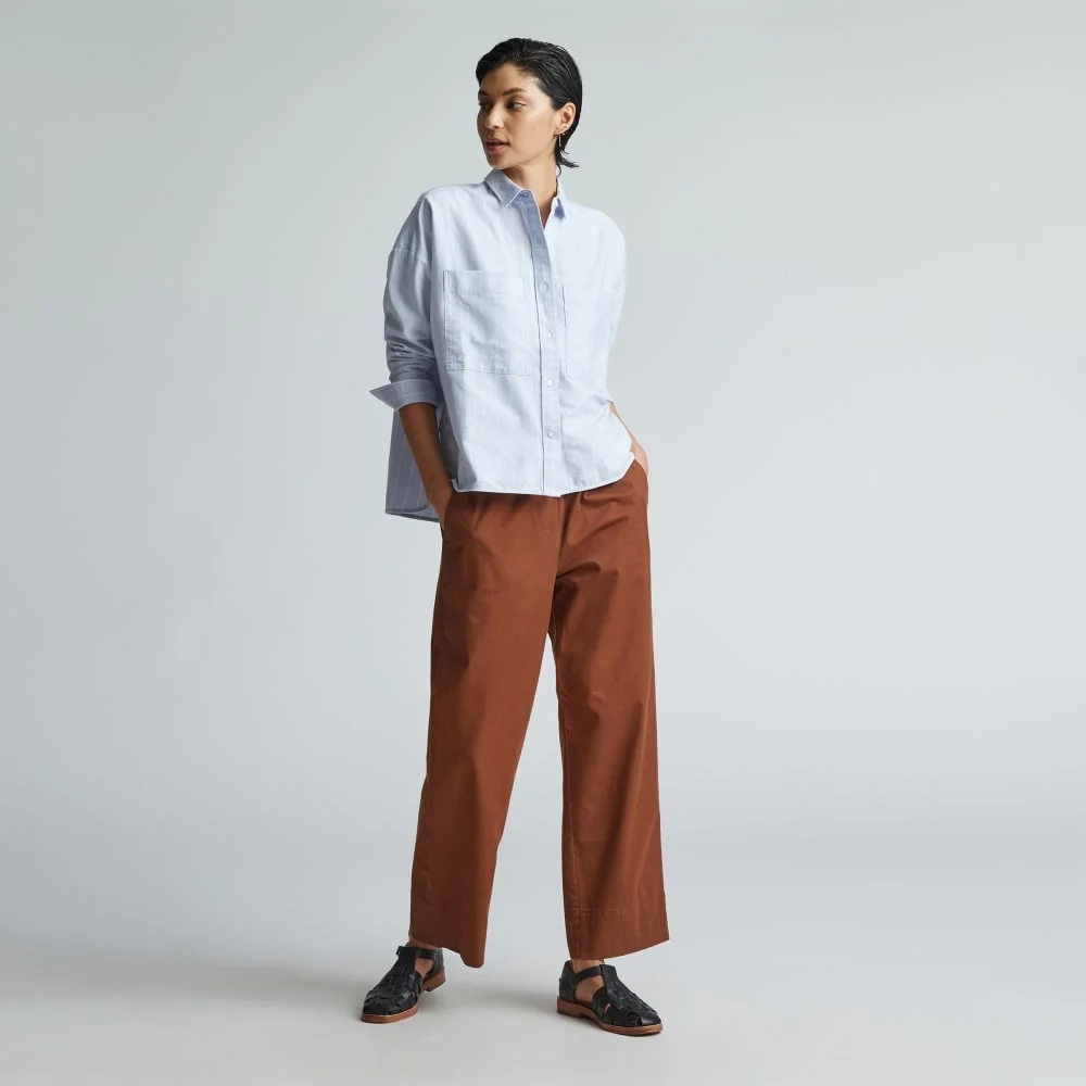The Boxy Oxford | Periwinkle / White (5)
