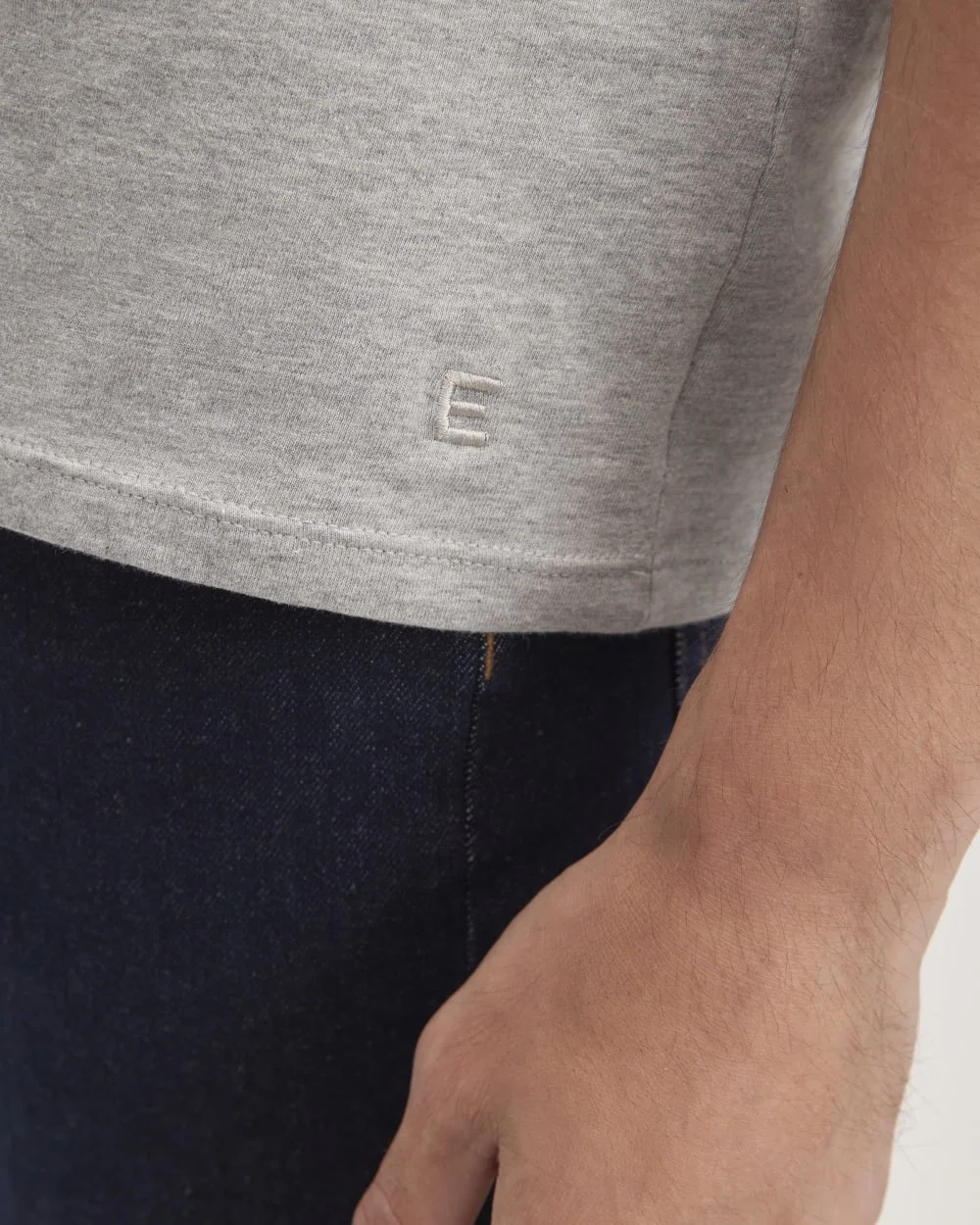 The Organic Cotton V-Neck Tee |  Heathered Grey (2)
