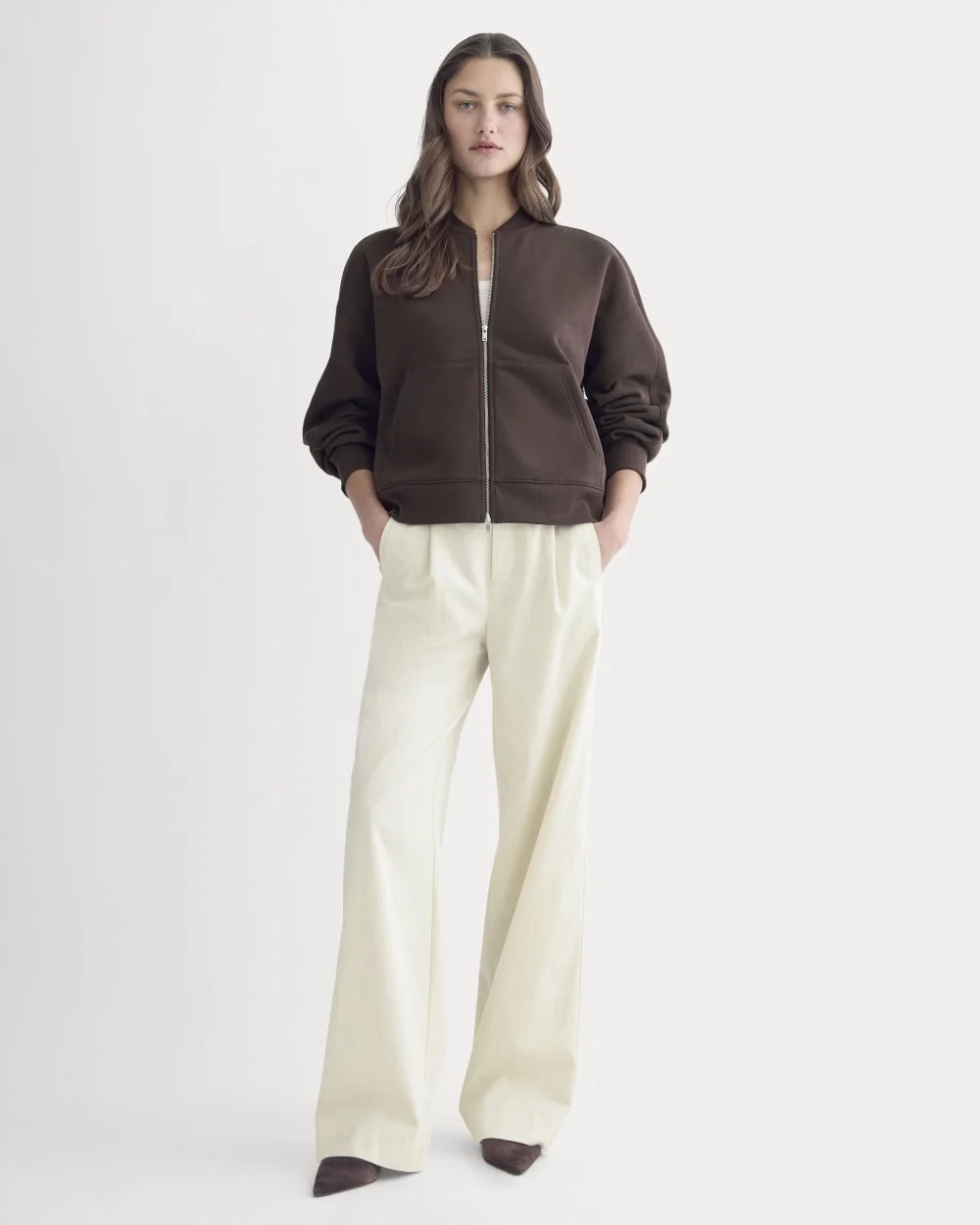 Luxe Fleece Bomber Jacket | Dark Chocolate (3)