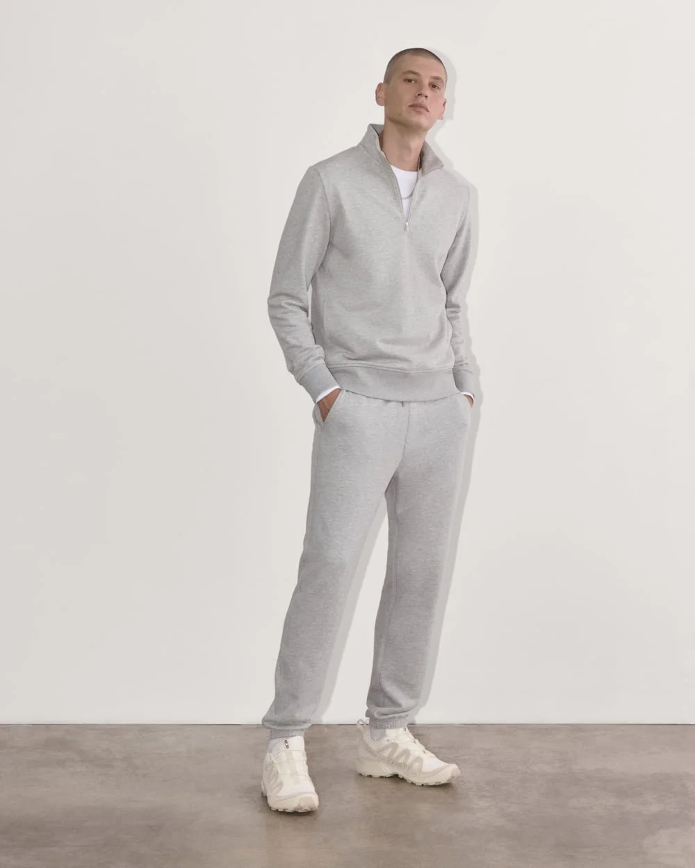 The Off-Duty Terry Quarter-Zip |  Heathered Grey (2)