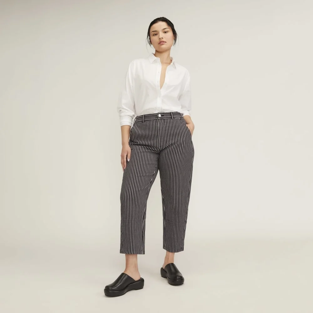 The Utility Barrel Pant | Black / Bone | Regular