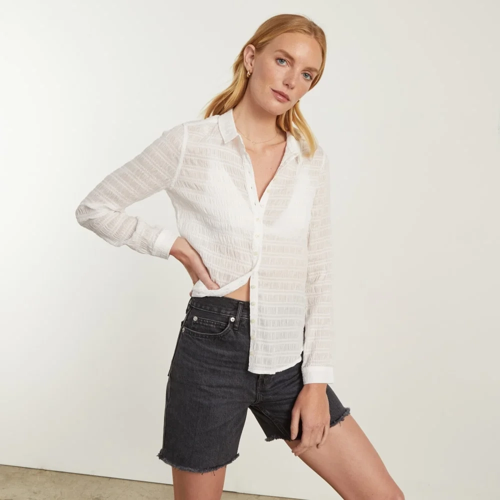 The Button Smock Top | White (3)