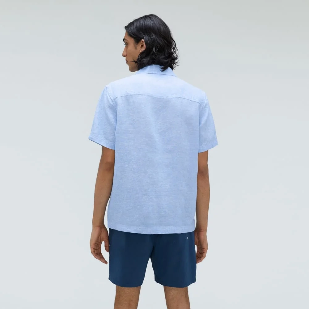 The Resort Shirt in Linen | Light Blue (3)
