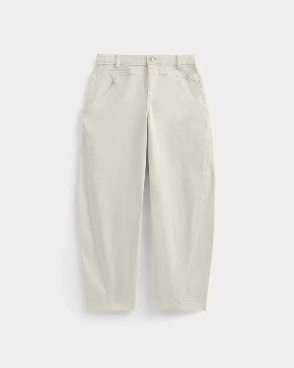 Double-Stitch Barrel Pant | Bone (4)