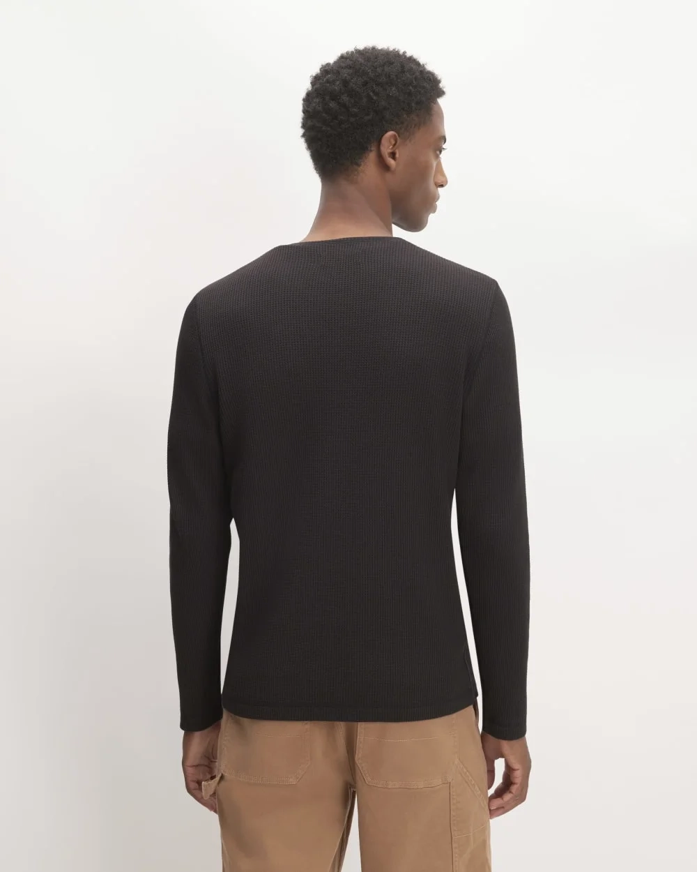 The Waffle Long-Sleeve Henley | Black (2)