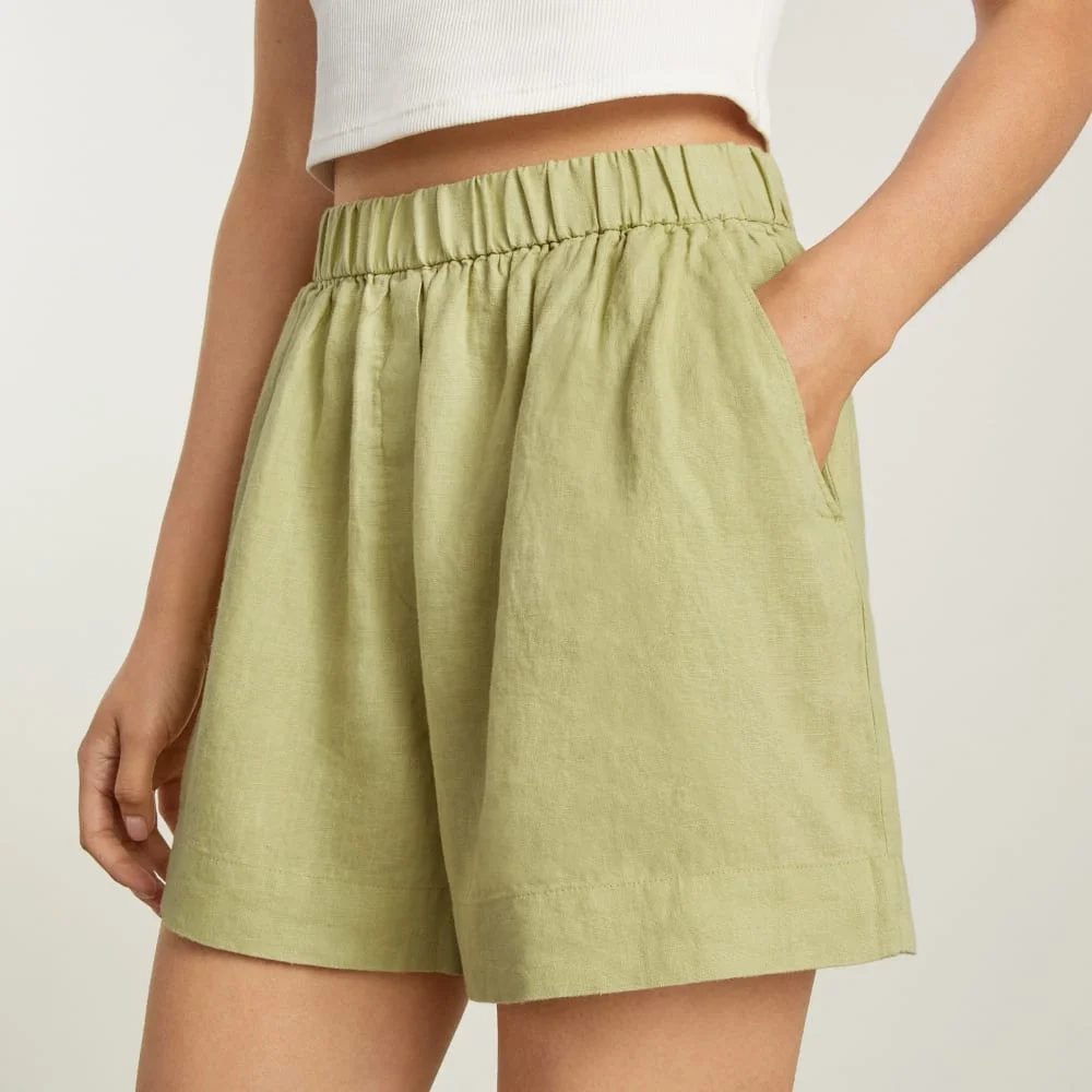 The Linen Boxer Short | Leek (5)