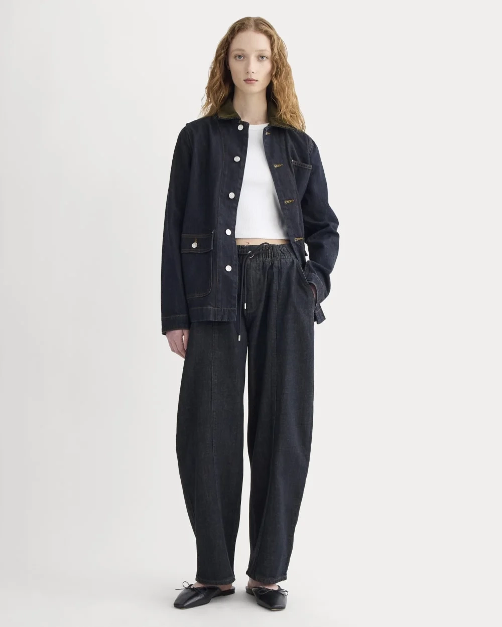 The Drawstring Baggy Jean | Dark Indigo
