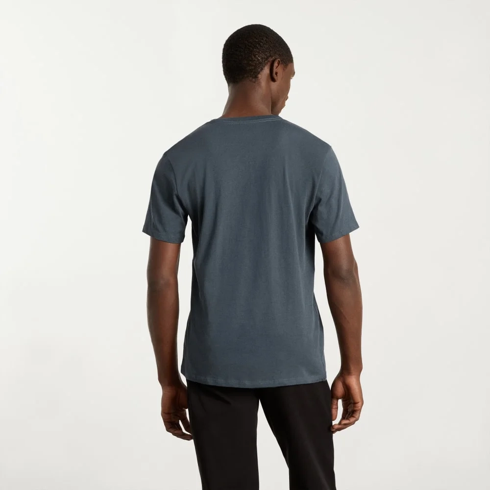 The Organic Cotton V-Neck Tee | Dark Slate (2)