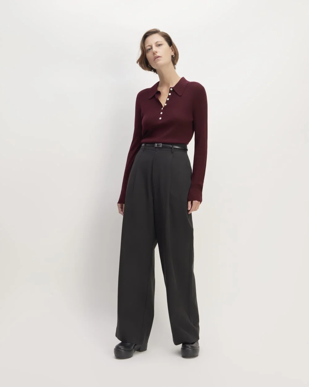 The Polo in Ultrasoft Merino | Burgundy (6)
