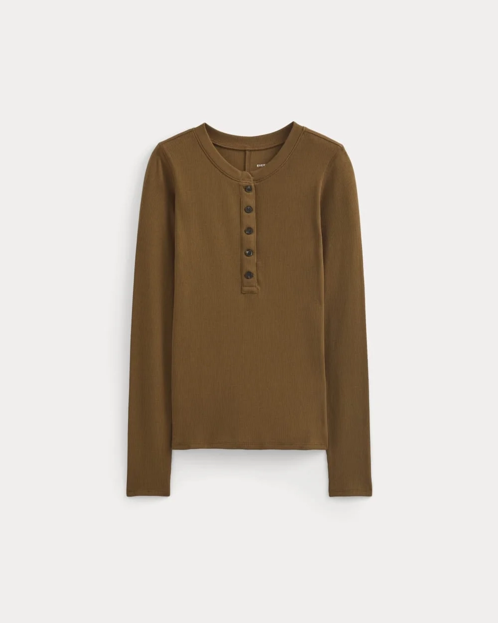 The Luxe Rib Henley | Toffee (2)