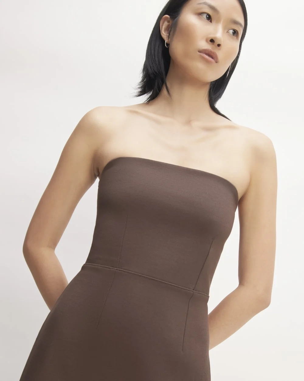 The Dream Strapless Dress | Earth Brown (3)