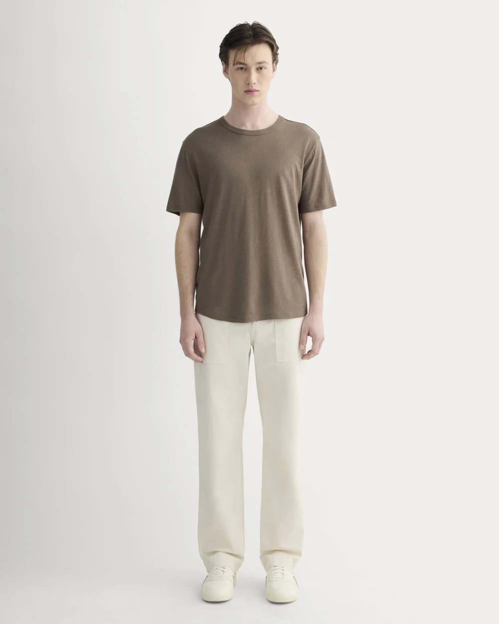 The Cotton Linen Tee | Deep Taupe (2)