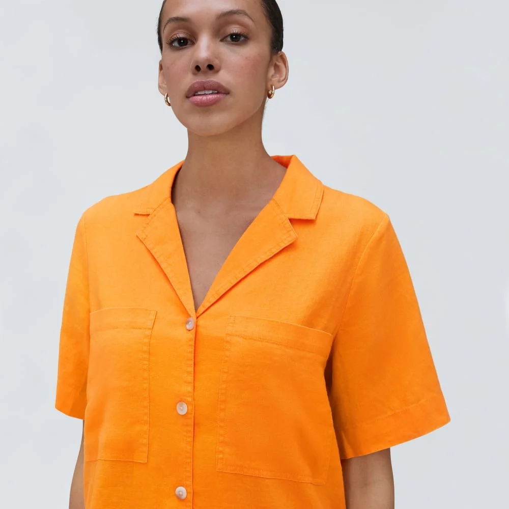 The Linen Workwear Dress | Turmeric (4)