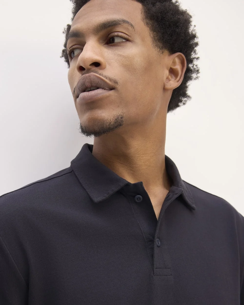 The Premium Weight Long-Sleeve Polo | Deep Navy (3)