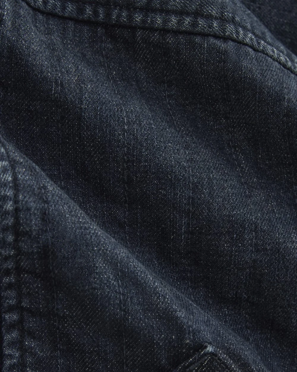 Denim Quilted Barrel Jacket | Midnight (4)