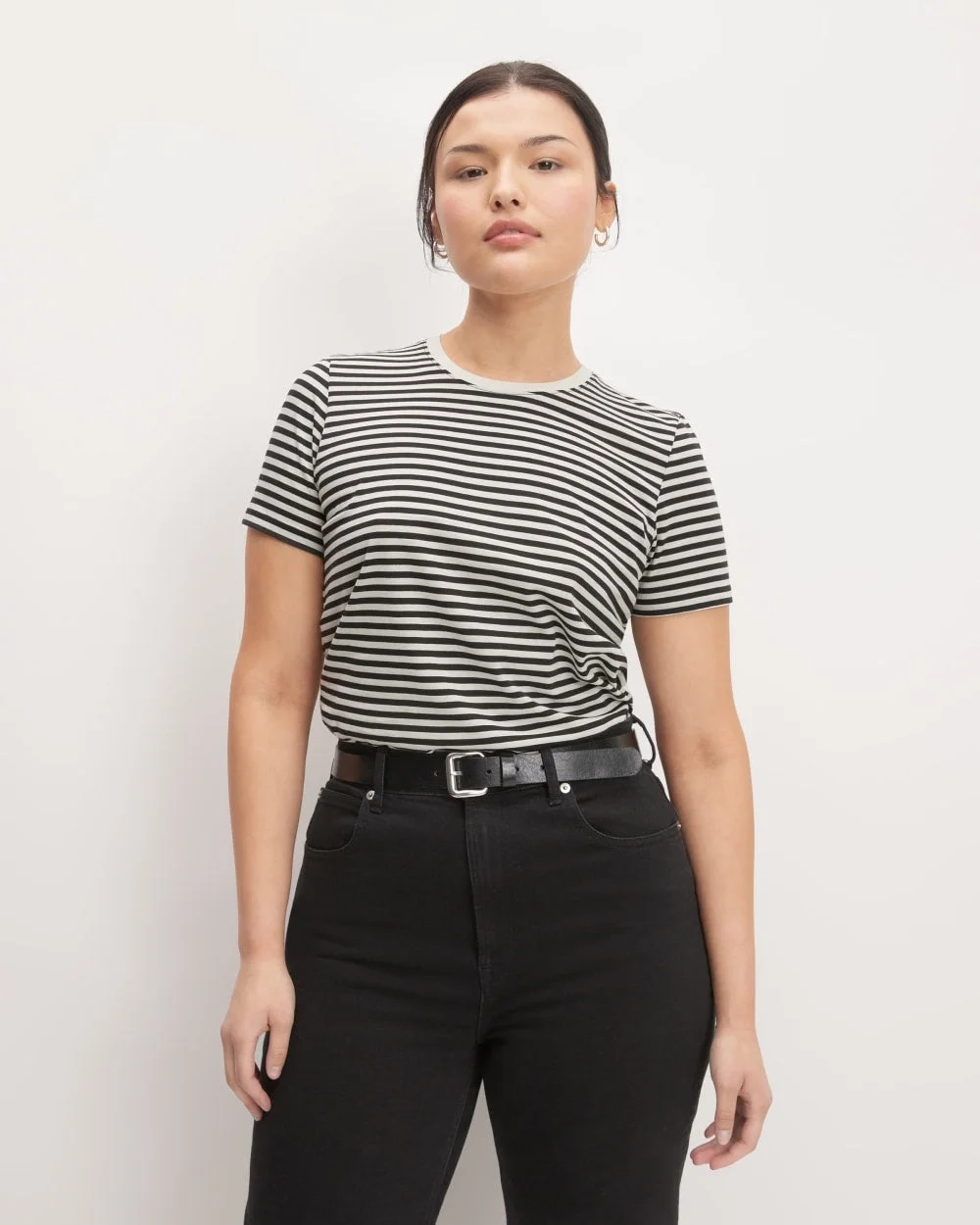 The Organic Cotton Crew Tee | Black / Bone