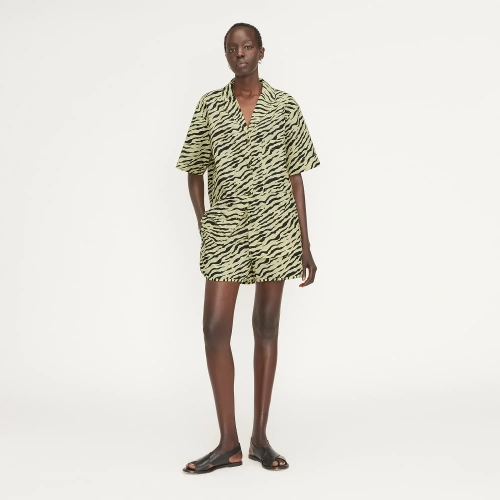 The Poplin Boxer Short | Pale Yellow Tiger Stripe (2)