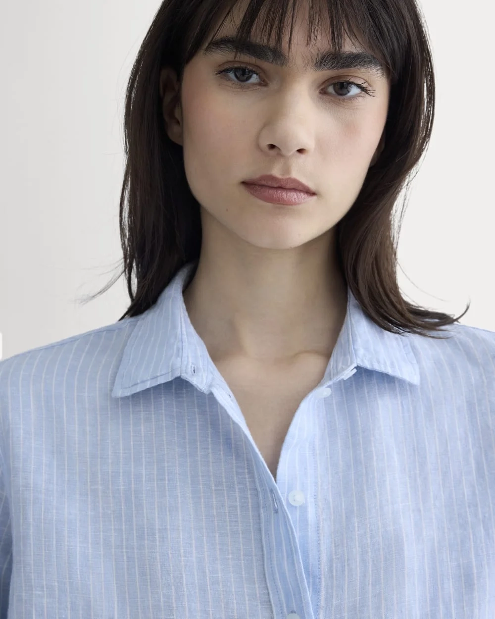 The Must-Have Shirt in Linen | Sky Blue / White (3)